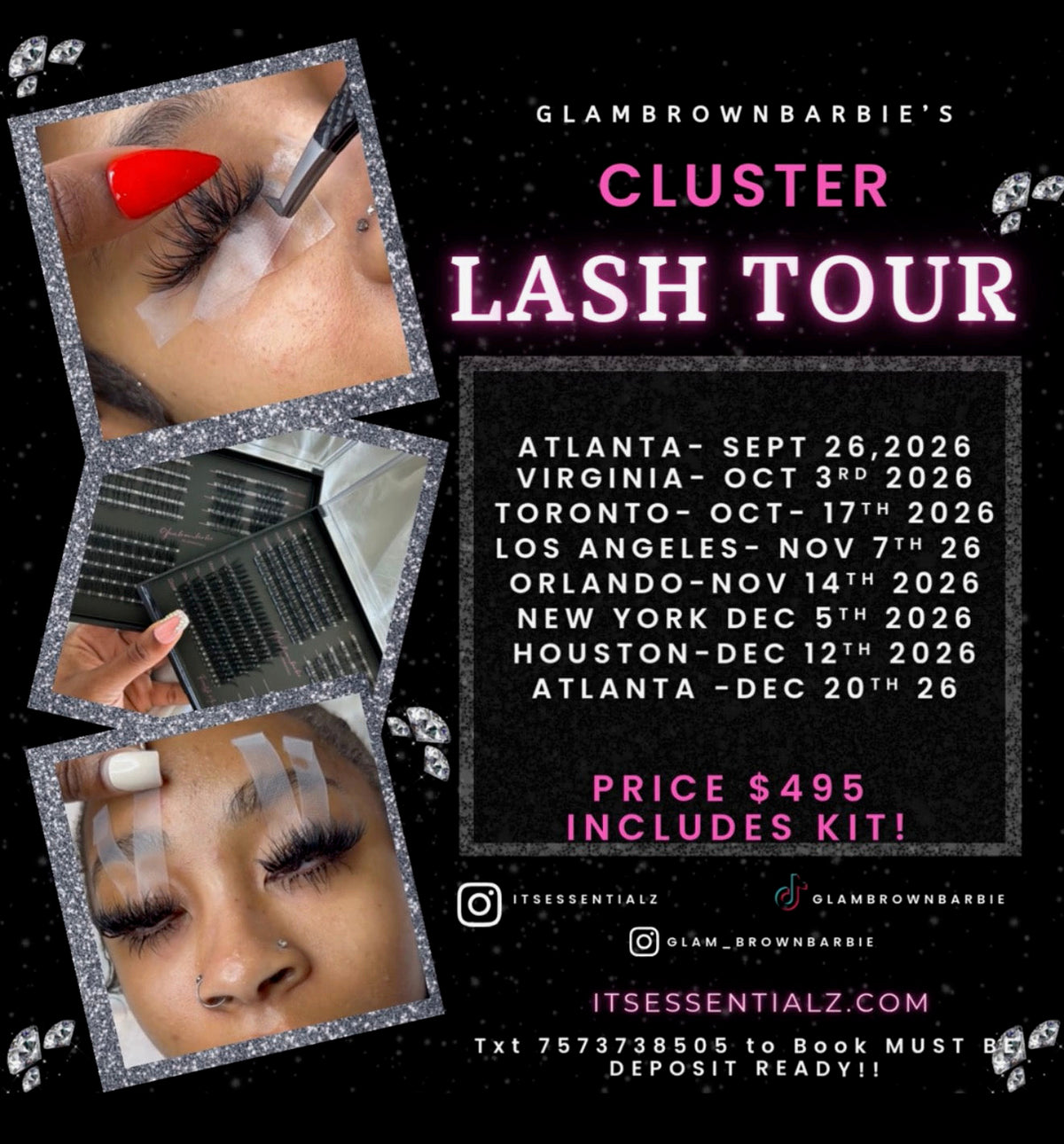 Cluster lash tour